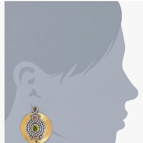 Vintage-Inspired Gold and Silver Medallion Earrings - Picture 4 of 13